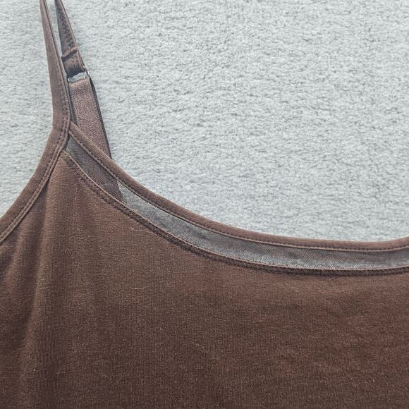 NWOT Catherines Suprema Collection Brown Tank 2XL/22 - 24W Shear Trim Neckline - Picture 4 of 6